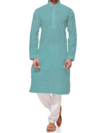 Linen Club Tiffany Blue 70 LEA 100% Pure Linen Kurta Fabric