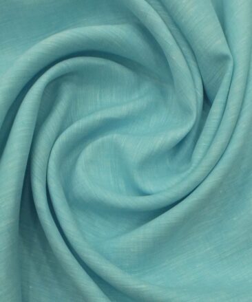 Linen Club Tiffany Blue 70 LEA 100% Pure Linen Kurta Fabric