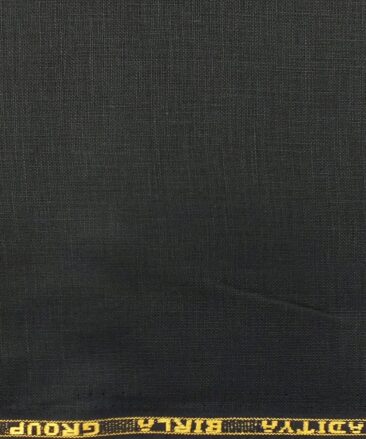 Linen Club Black 100% Pure Linen Kurta Pajama Fabric