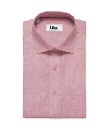 Linen Club Casino Pink 100% Pure Linen Shirt Fabric