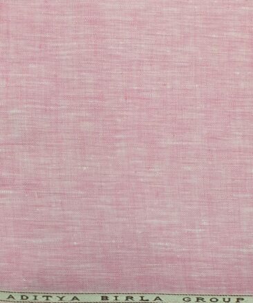 Linen Club Casino Pink 100% Pure Linen Shirt Fabric