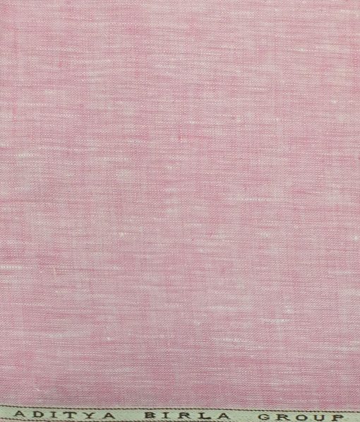 Linen Club Casino Pink 100% Pure Linen Shirt Fabric