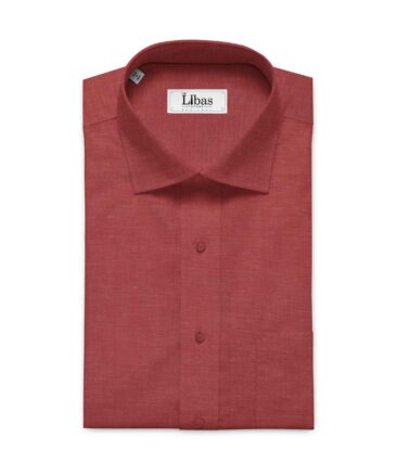 Linen Club Raspberry Red 100% Pure Linen Shirt Fabric