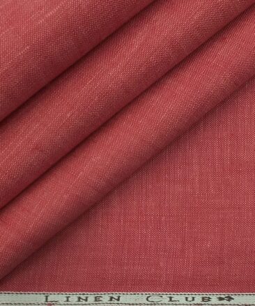 Linen Club Raspberry Red 100% Pure Linen Shirt Fabric