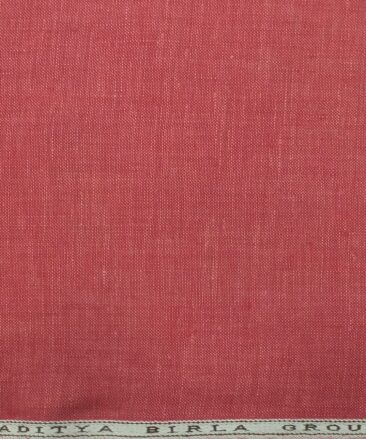 Linen Club Raspberry Red 100% Pure Linen Shirt Fabric