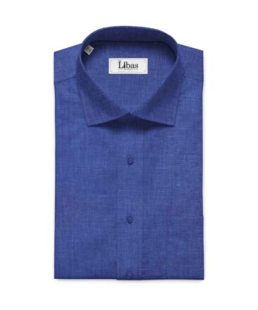 Linen Club Royal Blue 100% Pure Linen Shirt Fabric