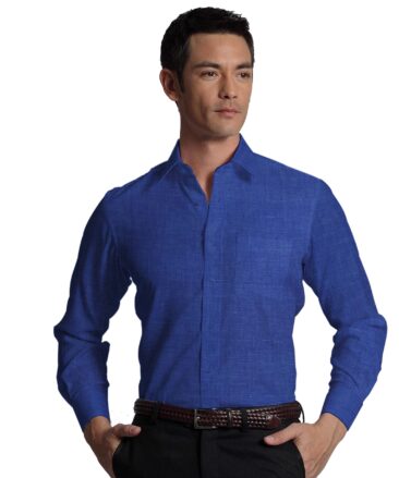 Linen Club Royal Blue 100% Pure Linen Shirt Fabric