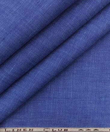 Linen Club Royal Blue 100% Pure Linen Shirt Fabric