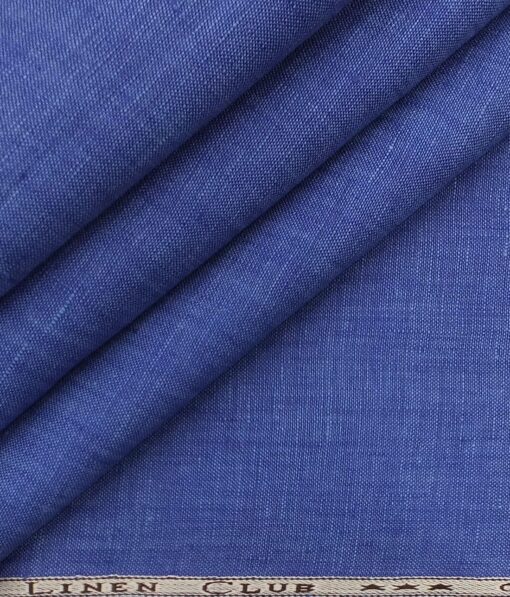 Linen Club Royal Blue 100% Pure Linen Shirt Fabric