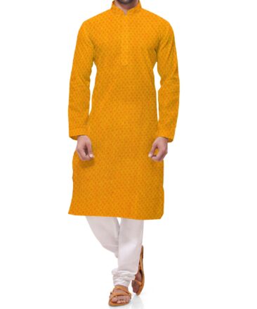 Cadini by Siyaram's  Orange 60 LEA 100% Pure Linen Kurta Fabric