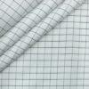 Monza Men's White & Black Cotton Checks Shirt Fabric