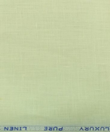 Nemesis Lemonish Cream 100% Pure Linen Kurta Fabric