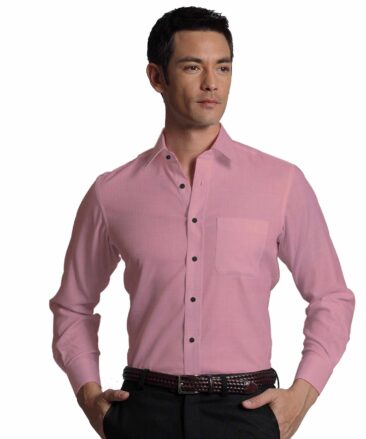 Soktas Men's Roselle Pink 120's Giza Cotton Pinpoint Oxford Shirt Fabric