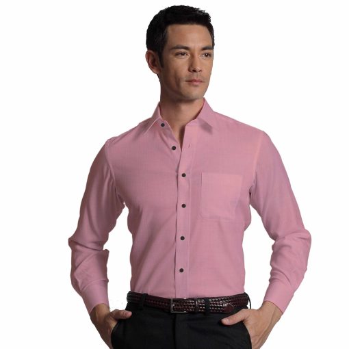 Soktas Men's Roselle Pink 120's Giza Cotton Pinpoint Oxford Shirt Fabric