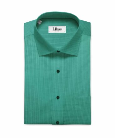 Soktas Men's Sea Green 120's Giza Cotton Self Design Shirt Fabric