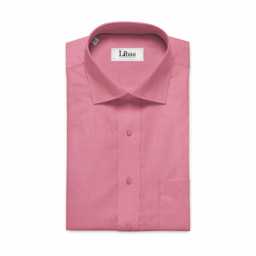 Solino Men's Rose Pink Giza Cotton Jacquard Weave Shirt Fabric