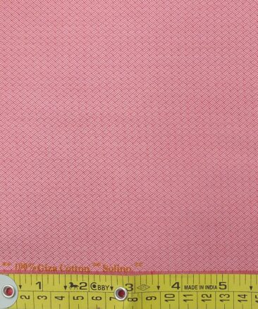 Solino Men's Rose Pink Giza Cotton Jacquard Weave Shirt Fabric