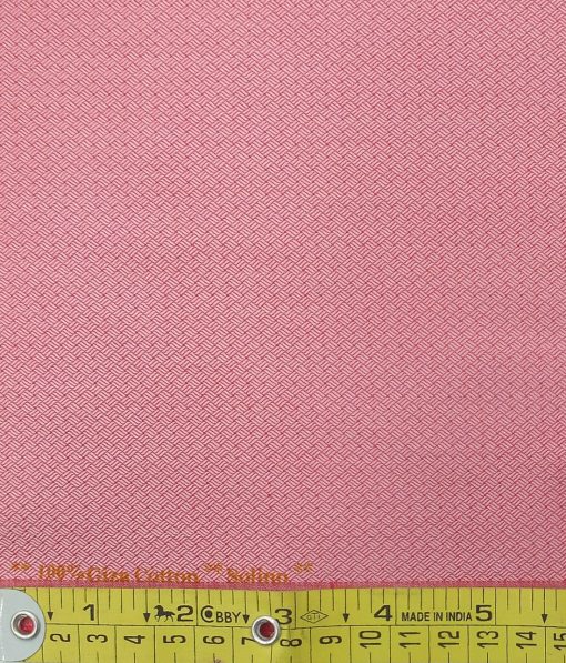 Solino Men's Rose Pink Giza Cotton Jacquard Weave Shirt Fabric