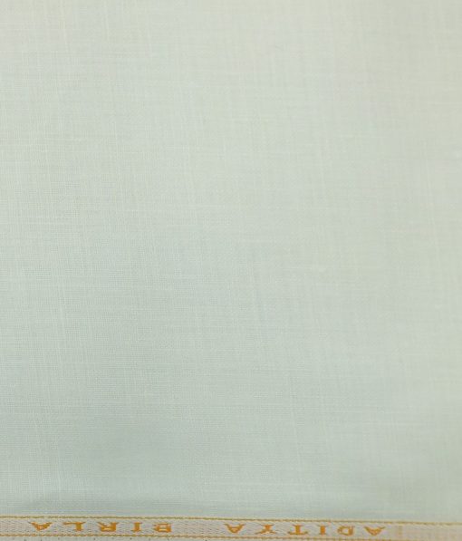 Linen Club Milky White 100% Pure Linen Self Design Unstitched Trouser Fabric