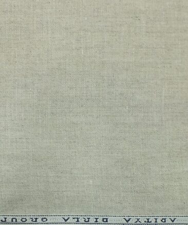 Linen Club Oat Beige 100% Pure Linen Self Design Unstitched Trouser Fabric