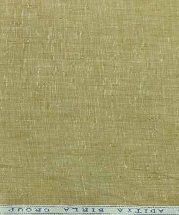 Linen Club Biscotti Beige 100% Pure Linen Self Design Unstitched Trouser Fabric