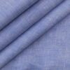 Linen Club Light Sky Blue 100% Pure Linen Self Design Unstitched Trouser Fabric