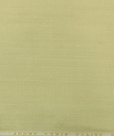 Linen Club Parmesean Beige 100% Pure Linen Self Design Unstitched Trouser Fabric