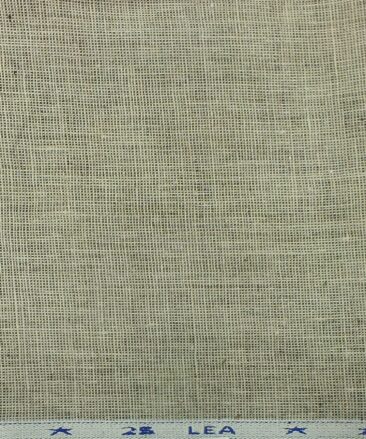 Arvind Butter Oat Beige 100% Pure Linen 25 LEA Structured Unstitched Trouser Fabric