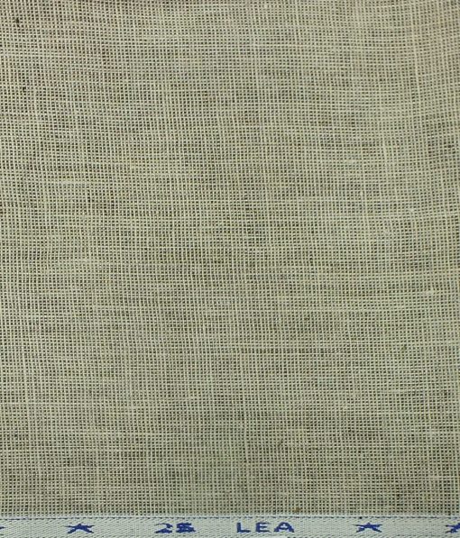 Arvind Butter Oat Beige 100% Pure Linen 25 LEA Structured Unstitched Trouser Fabric