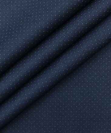 Don & Julio (D & J) Dark Ocean Blue Dotted Premium Party Wear Three Piece Unstitched Suit Length Fabric (Unstitched - 3.75 Mtr)