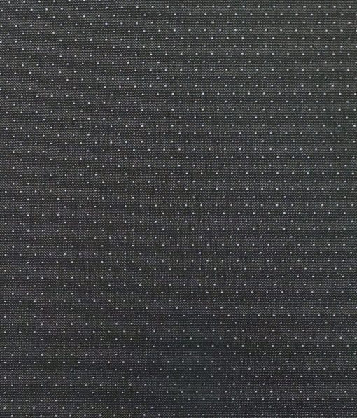 Mark & Peanni Blackish Grey Dotted Structured Premium Party Wear Three Piece Unstitched Suit Length Fabric (Unstitched - 3.75 Mtr)