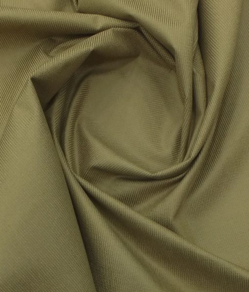 Arvind Khakhi Self Design 98% Cotton Stretchable Corduroy Trouser Fabric (Unstitched - 1.30 Mtr)