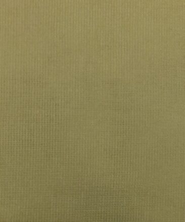 Arvind Khakhi Self Design 98% Cotton Stretchable Corduroy Trouser Fabric (Unstitched - 1.30 Mtr)