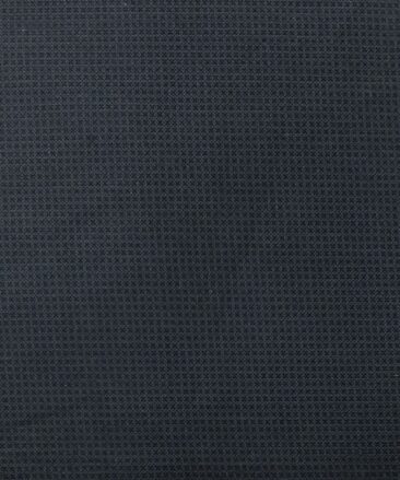 Arvind Dark Blue Structured 98% Cotton Stretchable Corduroy Trouser Fabric (Unstitched - 1.30 Mtr)