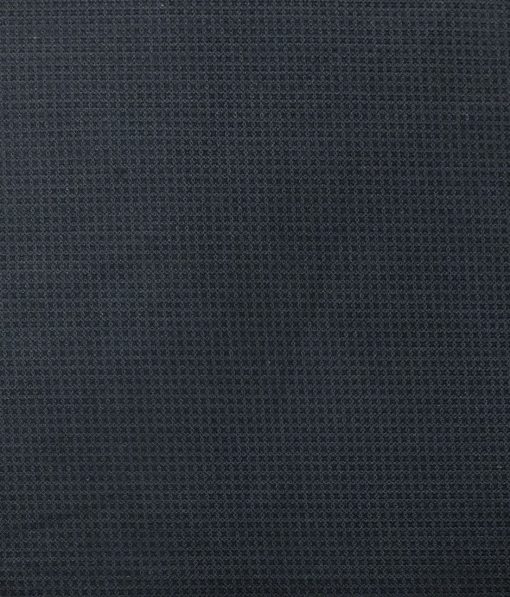 Arvind Dark Blue Structured 98% Cotton Stretchable Corduroy Trouser Fabric (Unstitched - 1.30 Mtr)