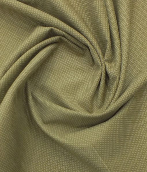 Arvind Fawn Beige Structured 98% Cotton Stretchable Corduroy Trouser Fabric (Unstitched - 1.30 Mtr)