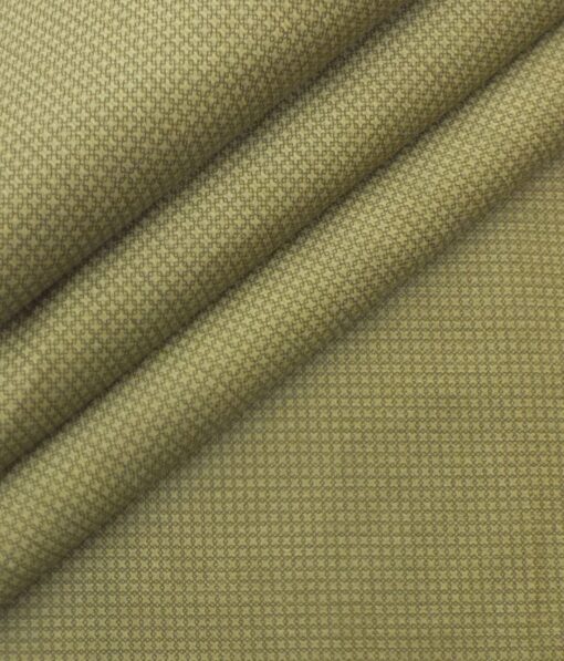 Arvind Fawn Beige Structured 98% Cotton Stretchable Corduroy Trouser Fabric (Unstitched - 1.30 Mtr)