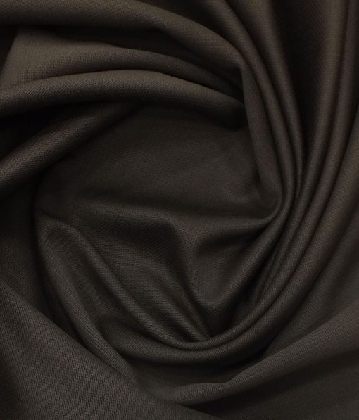 Arvind Brunetter Brown 100% Cotton Structured Trouser Fabric (Unstitched - 1.30 Mtr)