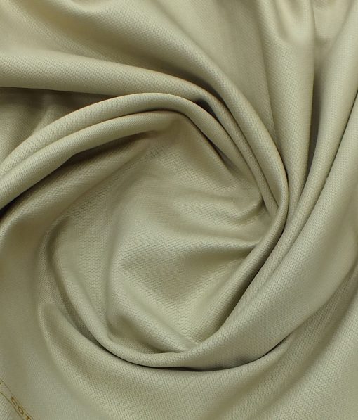 Arvind Oat Beige 100% Cotton Structured Trouser Fabric (Unstitched - 1.30 Mtr)