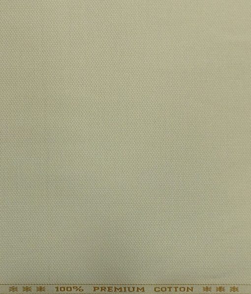 Arvind Oat Beige 100% Cotton Structured Trouser Fabric (Unstitched - 1.30 Mtr)