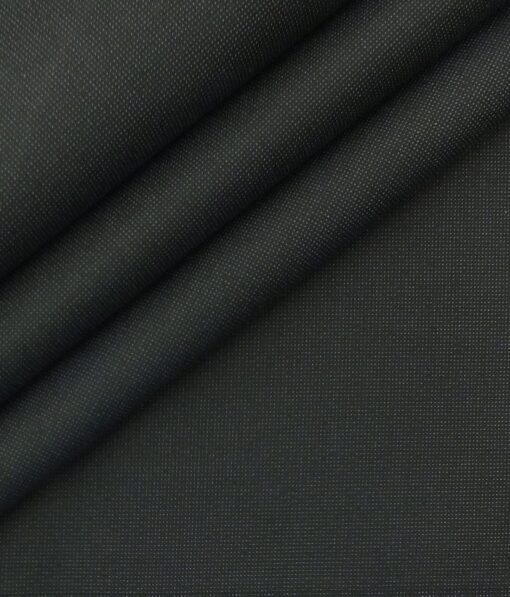 J.hampstead by Siyaram's Greyish Black 98% Giza Cotton Printed Stretchable Trouser Fabric (Unstitched - 1.30 Mtr)