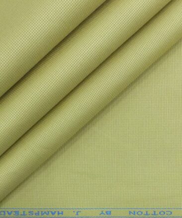 J.hampstead by Siyaram's Macaroon Beige 100% Cotton Structured Trouser Fabric (Unstitched - 1.30 Mtr)