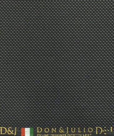 Don & Julio (D&J) Black & Grey Dobby Structured Terry Rayon Three Piece Suit Fabric (Unstitched - 3.75 Mtr)