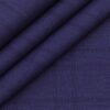 Italian Channel Dark Royal Blue Self Checks Terry Rayon Premium Three Piece Suit Fabric (Unstitched - 3.75 Mtr)