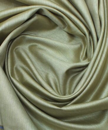 Mark & Peanni Beige Structured Very Shiny Terry Rayon Premium Three Piece Suit Fabric (Unstitched - 3.75 Mtr)