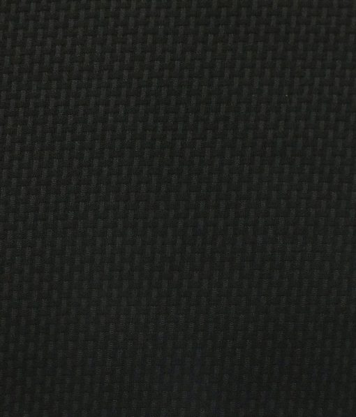 Mark & Peanni Black Thread Weave Structure Terry Rayon Premium Three Piece Suit Fabric (Unstitched - 3.75 Mtr)