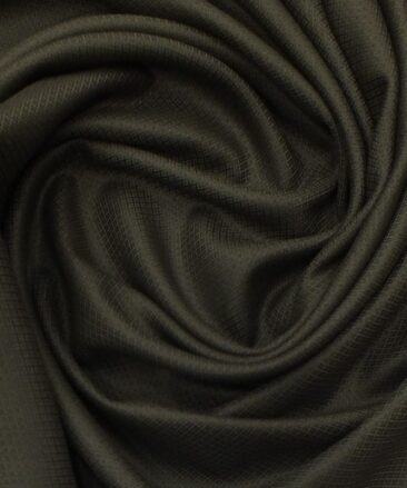 Mark & Peanni Dark Carob Brown Structured Terry Rayon Premium Three Piece Suit Fabric (Unstitched - 3.75 Mtr)