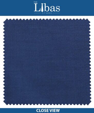 Cadini Italy by Siyaram's Azure Blue Structured Terry Rayon Trouser or 3 Piece Suit Fabric (Unstitched - 1.25 Mtr)