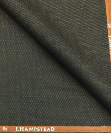 J.Hampstead by Siyaram's Dark Coffee Brown Self Structured Poly Viscose Trouser or 3 Piece Suit Fabric (Unstitched - 1.25 Mtr)