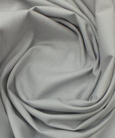 Solino Light Grey 100% Premium Cotton Fil-a-Fil Shirt Fabric (1.60 M)